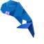 Origami Whale pointer cursor