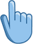 Pale Blue pointer cursor