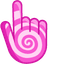 Pink Playful pointer cursor