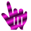 Pink Zebra pointer cursor