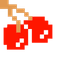 Pac-Man Cherry Pixel default cursor