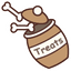 Pusheen Bone Treats default cursor