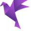 Purple Origami Bird default cursor