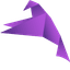 Purple Origami Bird pointer cursor