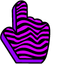 Purple Zebra pointer cursor