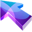 Purple Blue Abstract default cursor