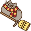 Potter Pusheen Broom pointer cursor