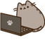 Laptop Pusheen pointer cursor