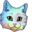 Rainbow Whiskers pointer cursor