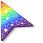 Rainbow Glitter default cursor
