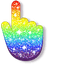 Rainbow Glitter pointer cursor