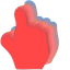 Red Transition pointer cursor