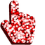 Red Confetti pointer cursor