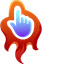 Red Fiery pointer cursor