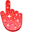 Red Sparkle Glitter pointer cursor