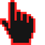 Red Orange Blaze pointer cursor