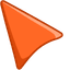 Red Orange default cursor