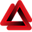 Red Penrose pointer cursor