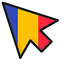 Romania Flag default cursor