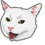Serious White Cat default cursor