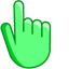 Spring Green pointer cursor