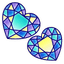 Stained Glass Hearts default cursor