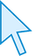 Smooth Sailing with Straight Blue default cursor