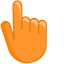 Sunset Orange pointer cursor