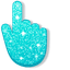 Turquoise Glitter pointer cursor