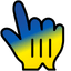Ukrainian Flag pointer cursor