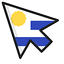 Uruguay Flag default cursor