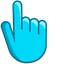 Sky Blue Vibrant pointer cursor