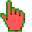 Tropical pointer cursor