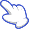 Cartoon Hand default cursor