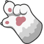 White Cat Paws pointer cursor