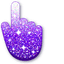 White Purple Glitter pointer cursor