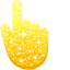 Yellow Glitter pointer cursor