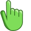 Yellow Green pointer cursor