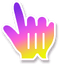 Yellow Purple Mix pointer cursor
