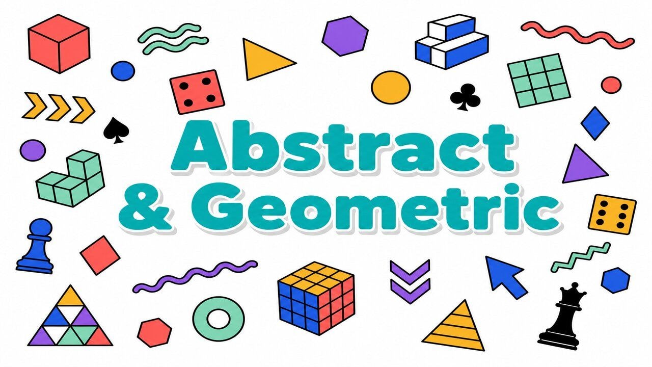 Abstract & Geometric custom cursor collection preview