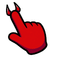 Among Us Red Devil Cursor pointer cursor