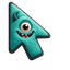 Aqua Plush Cyclops Cursor default cursor