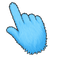 Blue Orange Mane Monster Cursor pointer cursor