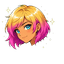 Bright Pink Blonde Cursor default cursor