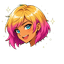 Bright Pink Blonde Cursor pointer cursor