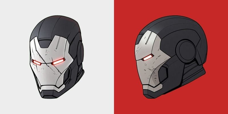 Bright Steel Red Visor Cursor cursor preview