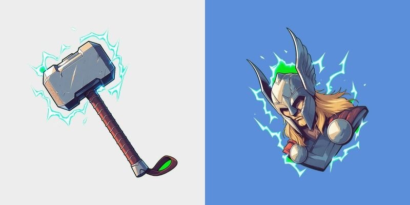 Bright Storm Hammer Cursor cursor preview