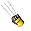 Bright Yellow Claw Fist Cursor default cursor
