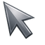 Brushed Silver Metal Cursor default cursor