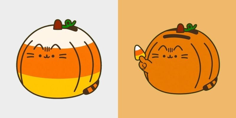 Candy Corn Cat Cursor